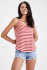 Çizgili Slim Fit Kaşkorse Atlet