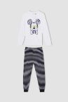 Erkek Çocuk Mickey & Minnie Lisanslı Pamuklu Uzun Kollu Pijama Takım