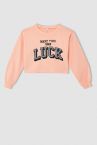 Kız Çocuk Regular Fit Bisiklet Yaka Sweatshirt