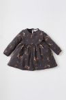 Kız Bebek İnce Sweatshirt Kumaşı Bambi Lisanslı Regular Fit Uzun Kollu Elbise