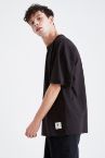 Oversize Fit Bisiklet Yaka Basic Kısa Kollu Pamuklu Penye Tişört