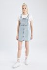 Salopet Jean Mini Elbise