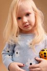Baby Girl Crew Neck Daisy Figured pullover