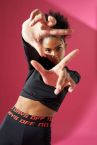 Sırtı Baskılı Tül Detaylı Bisiklet Yaka Slim Fit Crop Spor Tişört