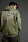 Oversize Fit Kapüşonlu Sırt Baskılı Uzun Kollu Sweatshirt