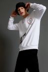 Regular Fit Bisiklet Yaka Slogan Desenli Uzun Kollu Sweatshirt
