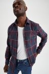 Modern Fit Ekose Desenli Uzun Kollu Gömlek