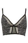 Zebra Desenli Dantel Detaylı Bralet