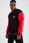 Defacto Fit NBA Chicago Bulls Lisanslı Oversize Fit Kolej Yaka Bomber Hırka