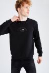 Regular Fit Bisiklet Yaka Baskılı Uzun Kollu Sweatshirt