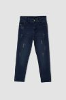 Erkek Çocuk Slim Fit Yırtık Detaylı Jean Pantolon
