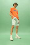 Loose Fit Baskılı Jean Bermuda Şort