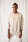 Oversize Fit Bisiklet Yaka Baskılı Uzun Kollu Sweatshirt