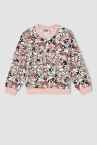 Kız Çocuk Kalın Kumaş Looney Tunes Lisanslı Regular Fit Bisiklet Yaka Desenli Sweatshirt