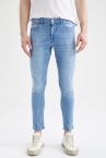 Slim Comfort Fit Normal Bel Dar Paça Yırtık Detaylı Jean Pantolon