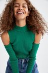 Coool Slim Fit Yarım Balıkçı Yaka Ribanalı Pullover