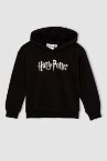 سويت شيرت من قماش سميك بقصة عادية بغطاء للرأس مرخص من Harry Potter