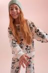 Kız Çocuk Minnie Mouse Lisanslı Regular Fit Bisiklet Yaka Sweatshirt
