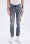 Super Skinny Normal Bel Dar Paça Geri Dönüşümlü Jean Pantolon