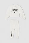 Kız Çocuk Harvard University Lisanslı Regular Fit Sweatshirt Jogger Eşofman Takım