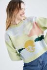 Coool Regular Fit Bisiklet Yaka Jakarlı Pullover