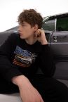 Back To The Future Lisanslı Relax Fit Bisiklet Yaka Uzun Kollu Sweatshirt