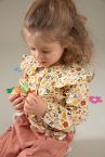 Kız Bebek Regular Fit Büyük Yaka Uzun Kollu Twill Uzun Kollu Gömlek