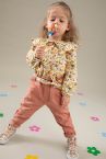 Kız Bebek Regular Fit Kuşaklı Jogger Pantolon