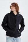 Boxy Fit Kapüşonlu Kanguru Cepli Uzun Kollu İçi Yumuşak Tüylü Sweatshirt