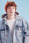 Oversize Fit Kapüşonlu Çift Cepli Ceket