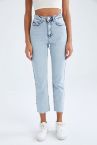 Mary Straight Fit Yüksek Bel Jean Pantolon