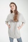 Oversize Fit Kolej Yaka Sweat Bomber Ceket