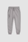 Erkek Çocuk Regular Fit Slogan Baskılı İçi Yumuşak Tüylü Jogger Eşofman Alt