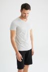Defacto Fit Slim Fit V Yaka Kısa Kollu Fanila