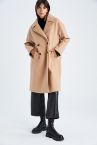 Oversize Fit Kaşe Mont
