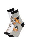Erkek Çocuk Looney Tunes Lisanslı Pamuklu 2'li Uzun Çorap
