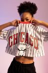 Defacto Fit NBA Chicago Bulls Lisanslı Bisiklet Yaka Kısa Kollu Crop Tişört