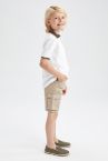 Erkek Çocuk Basic Kargo Cepli Bermuda Gabardin