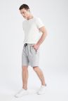 Slim Fit Fermuar Cepli Geri Dönüşümlü Şort