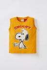 Erkek Bebek Snoopy Lisanslı Bisiklet Yaka Regular Fit Atlet