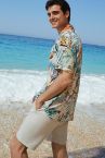 Regular Fit Apaş Yaka Kısa Kollu Hawaii Gömlek