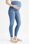 Hamile Straight Fit Yırtık Detaylı Jean Pantolon