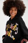 Coool Oversize Fit Baskılı Kapüşonlu Kanguru Cepli Sweatshirt