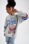 Coool Oversize Fit Baskılı Uzun Kollu Sweatshirt