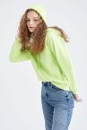 Oversize Fit Kapüşonlu Uzun Kollu Sweatshirt