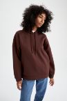 Oversize Fit Kapüşonlu Sweatshirt
