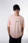Oversize Fit Bisiklet Yaka Pamuklu Penye Tişört