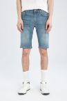 Skinny Fit Jean Bermuda Şort