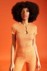 Slim Fit Yaka Detaylı Jakarlı Kısa Kollu Tişört