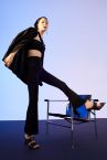 Slim Fit Yüksek Belli Geniş Paça Pantolon
